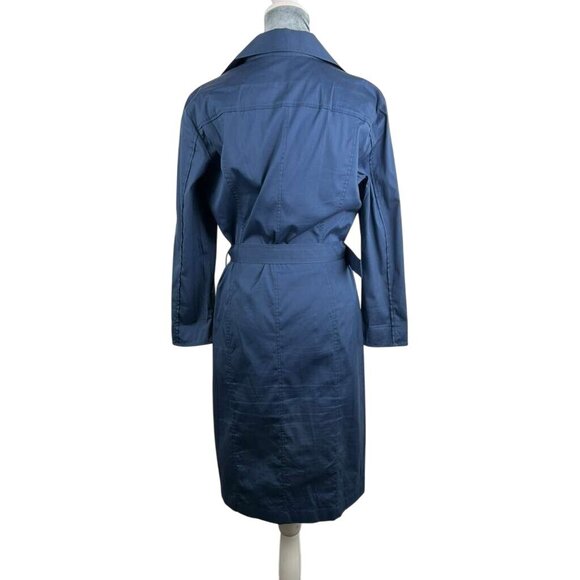 Hugo Boss Women's Size 8 Blue Dashina Belted Long Sleeve Shirt Dress - Picture 2 of 16
